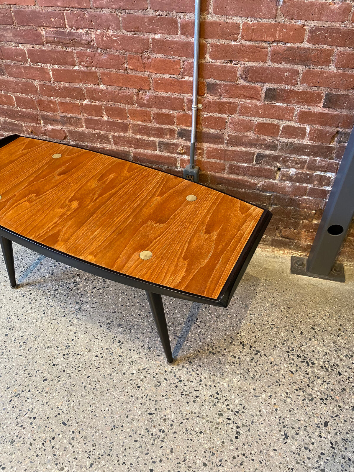 1960s Teak and Brass Coffee Table