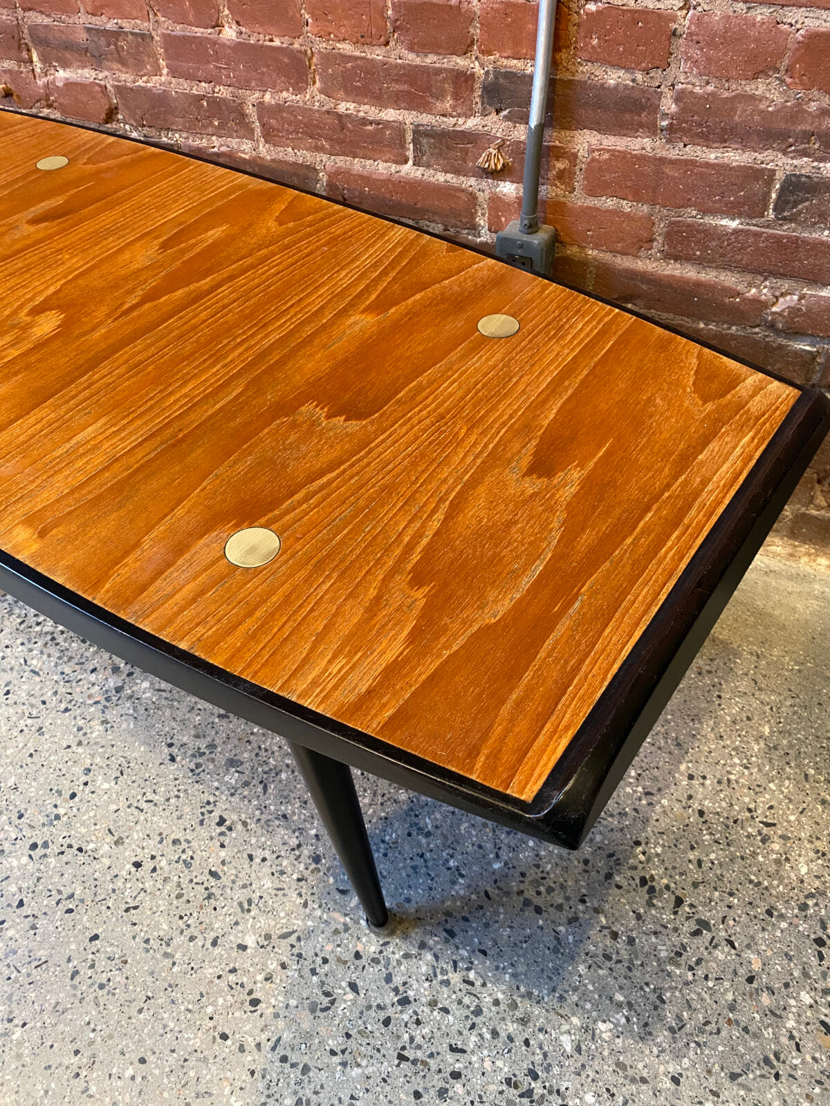 1960s Teak and Brass Coffee Table