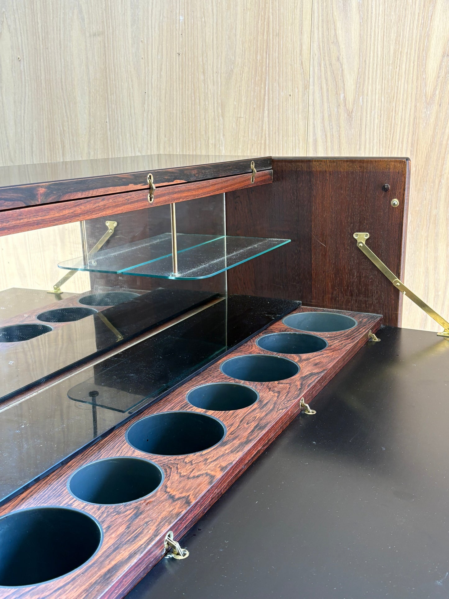 1960s Brazilian Rosewood Bar Set by Johannes Andersen