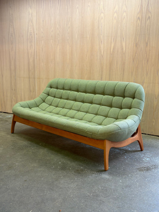 1960s Canadian Teak “Scoop” Sofa by R Huber