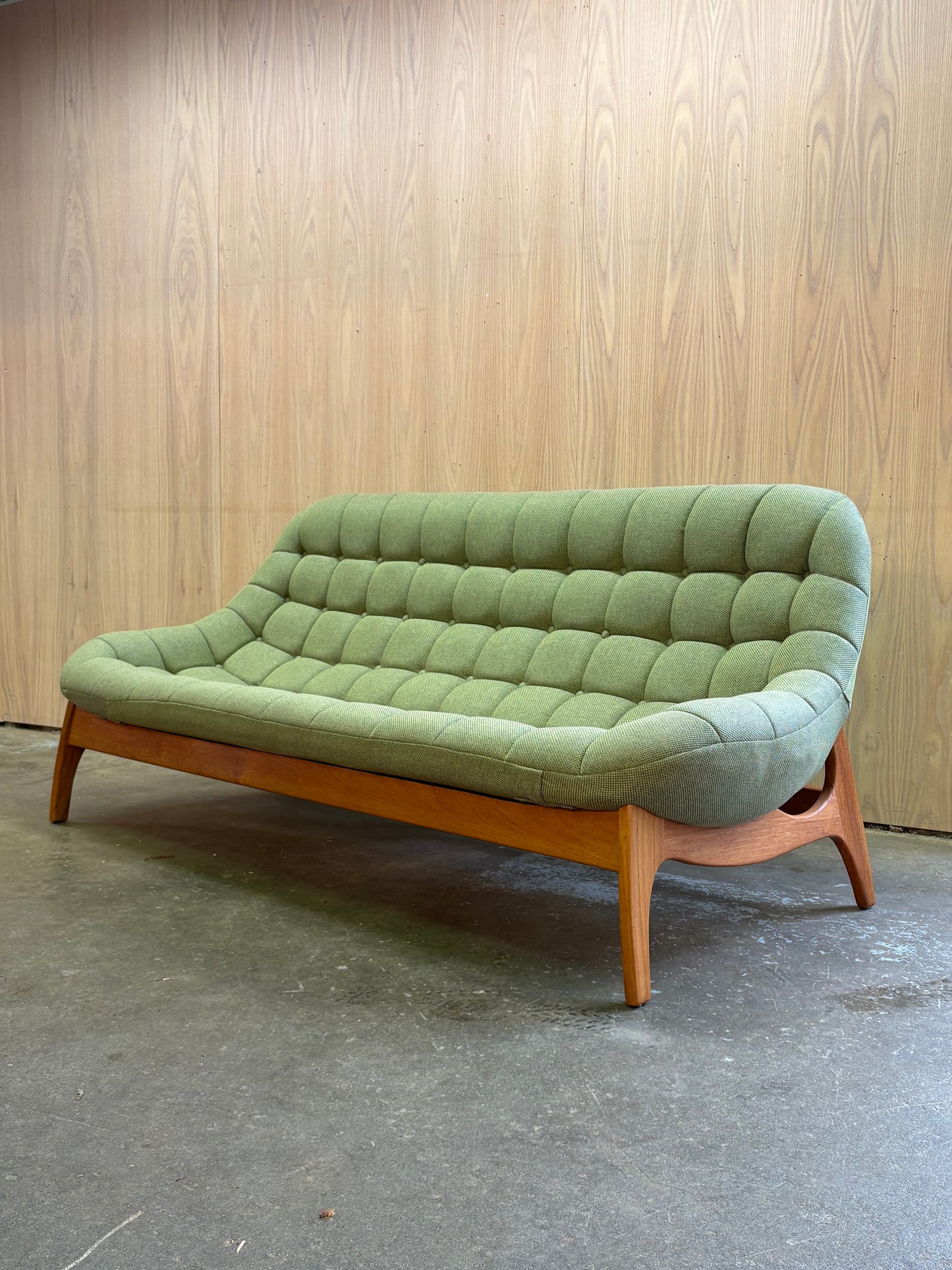1960s Canadian Teak “Scoop” Sofa by R Huber