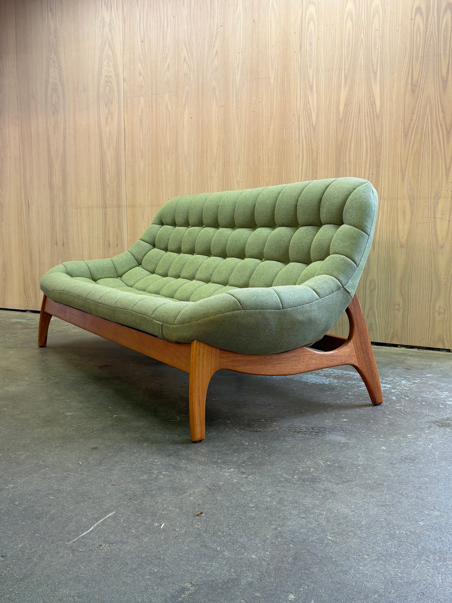 1960s Canadian Teak “Scoop” Sofa by R Huber