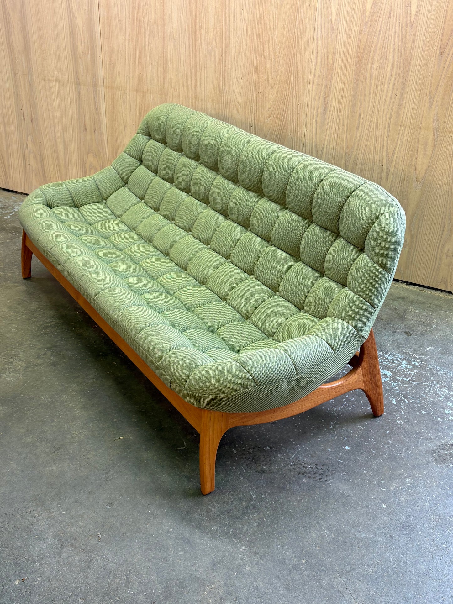 1960s Canadian Teak “Scoop” Sofa by R Huber