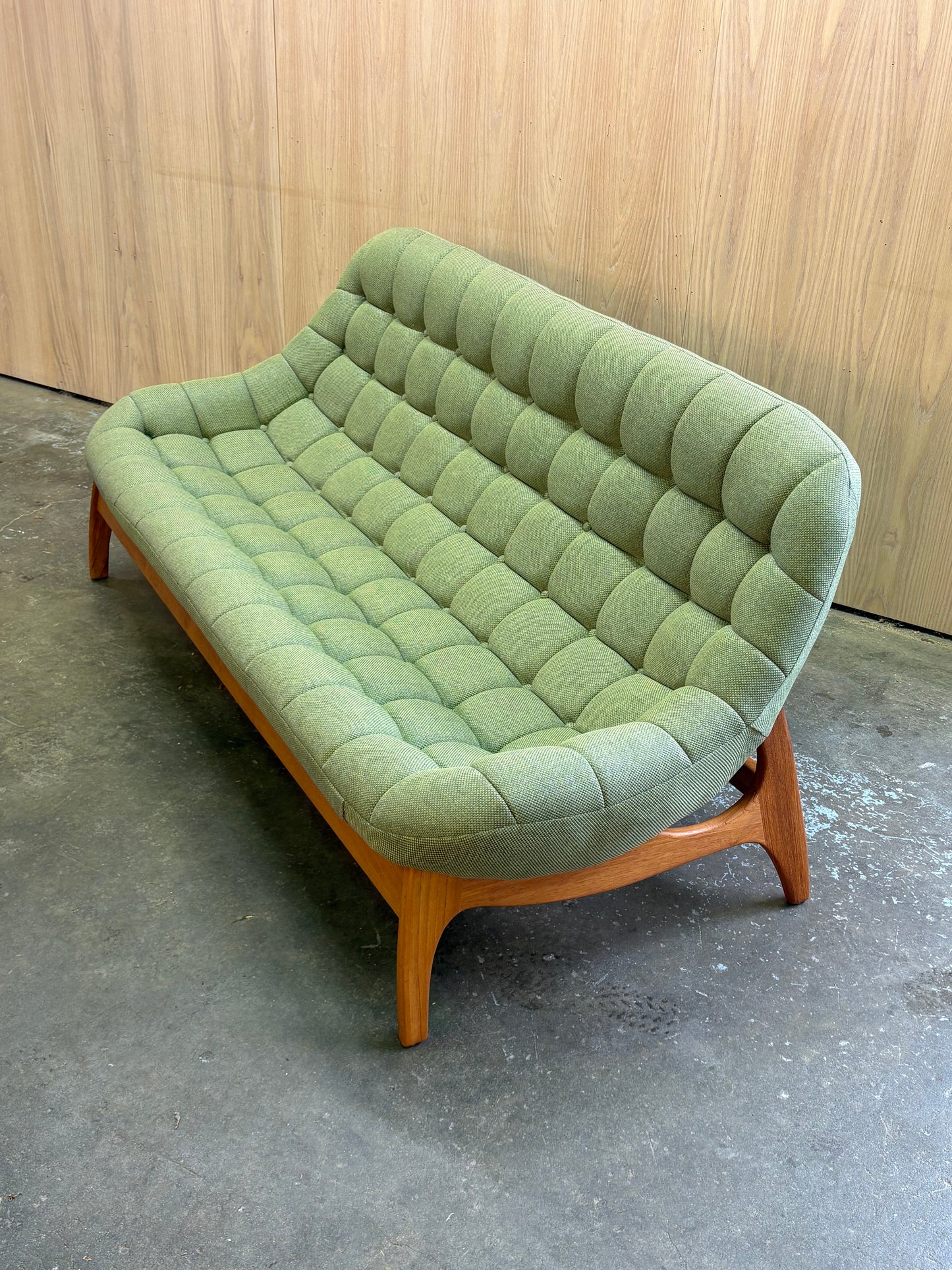 1960s Canadian Teak “Scoop” Sofa by R Huber