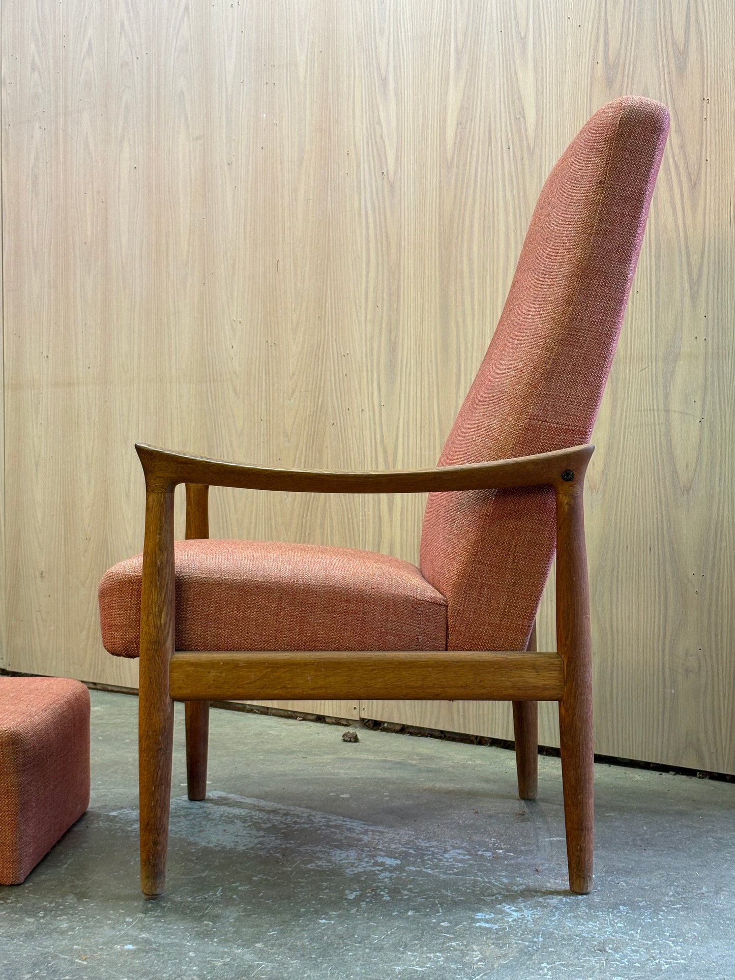 1960s Danish Oak Lounge Chair by Fritz Hansen
