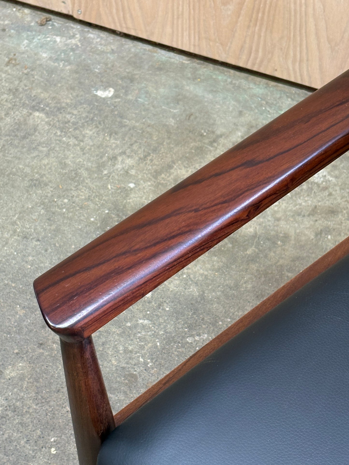 1960s Danish Rosewood and Leather Diplomat Chairs by Finn Juhl