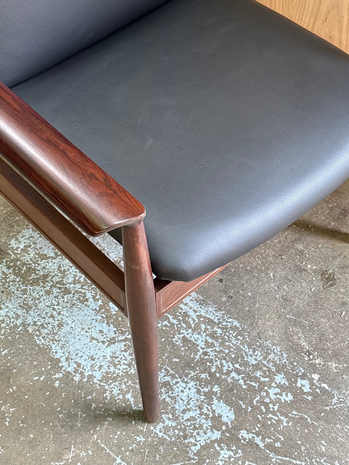 1960s Danish Rosewood and Leather Diplomat Chairs by Finn Juhl