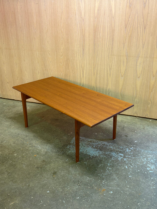 1960s Danish Solid Teak Coffee Table by Hans Wegner