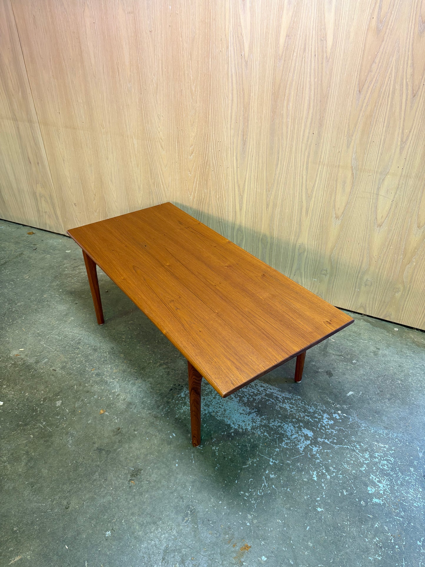 1960s Danish Solid Teak Coffee Table by Hans Wegner