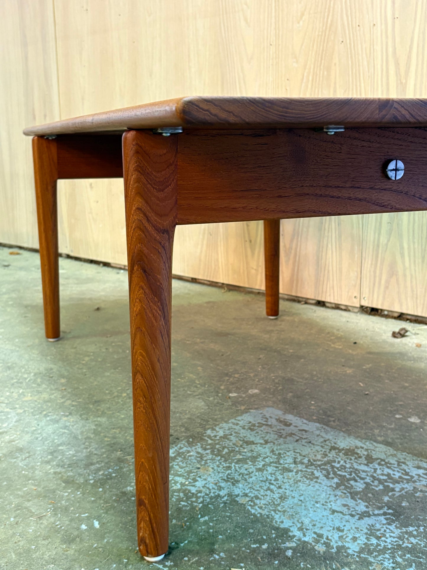 1960s Danish Solid Teak Coffee Table by Hans Wegner