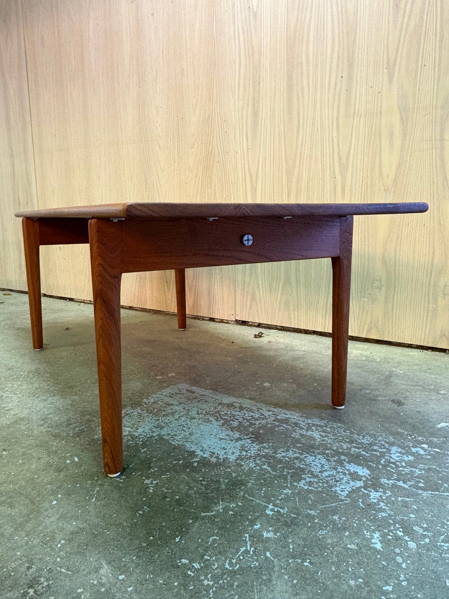 1960s Danish Solid Teak Coffee Table by Hans Wegner