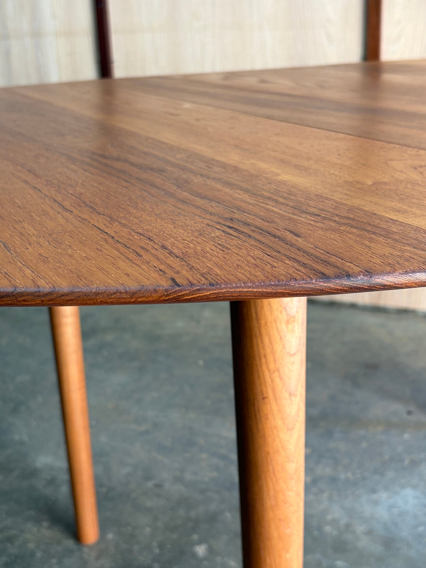 1960s Danish Solid Teak Dining Table by Peter Hvidt for Soborg