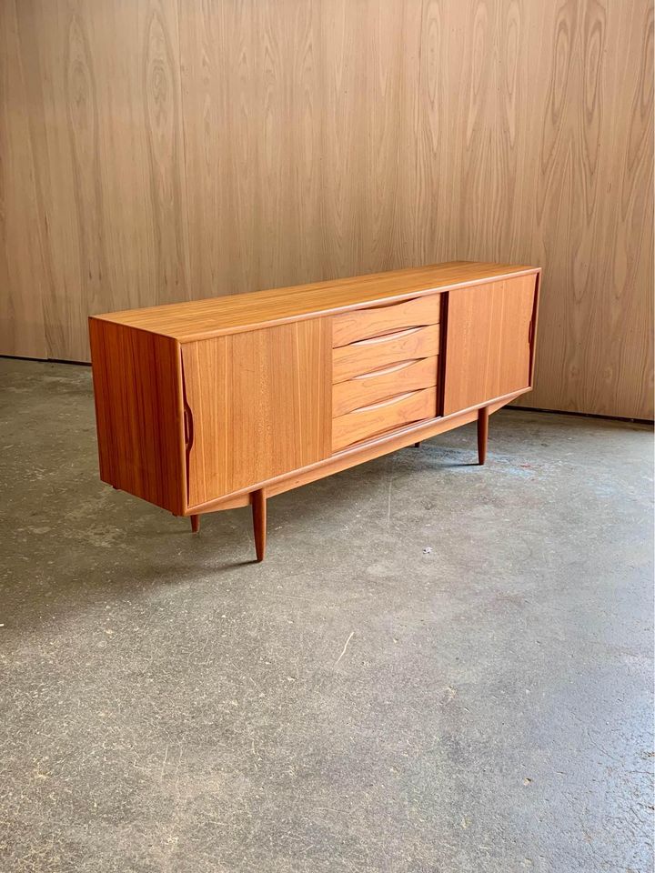 1960s Danish Teak Credenza by Knud Nielsen