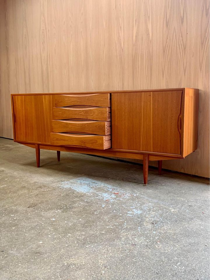 1960s Danish Teak Credenza by Knud Nielsen