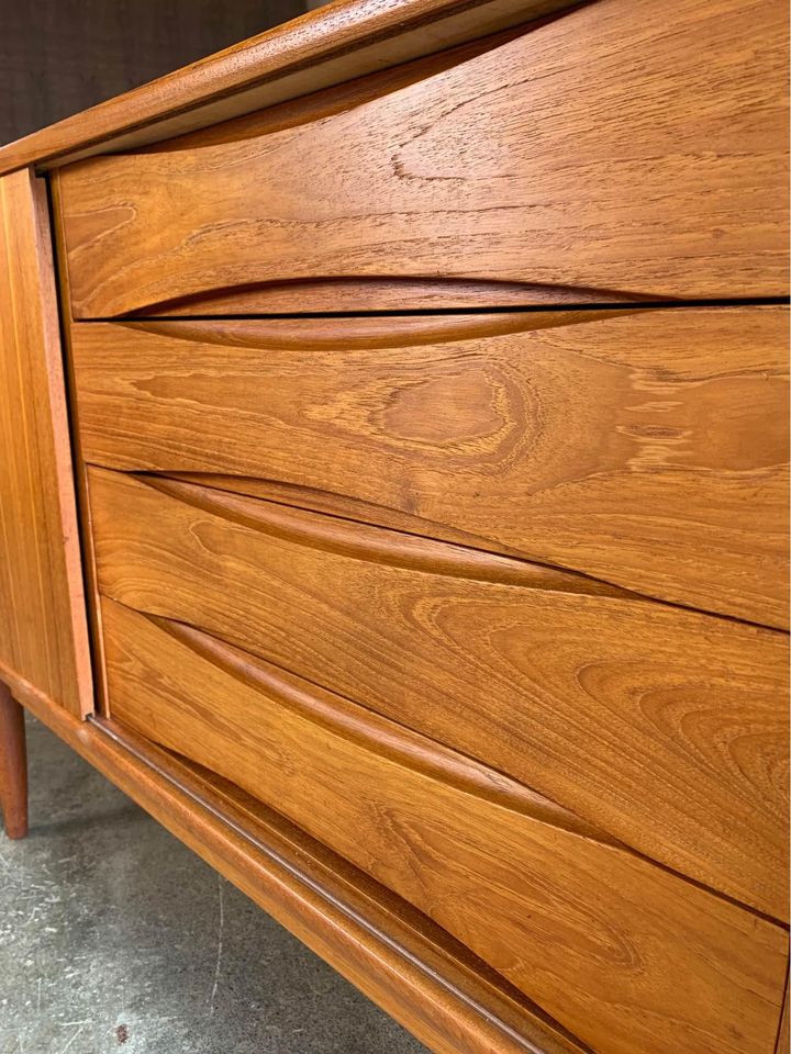 1960s Danish Teak Credenza by Knud Nielsen