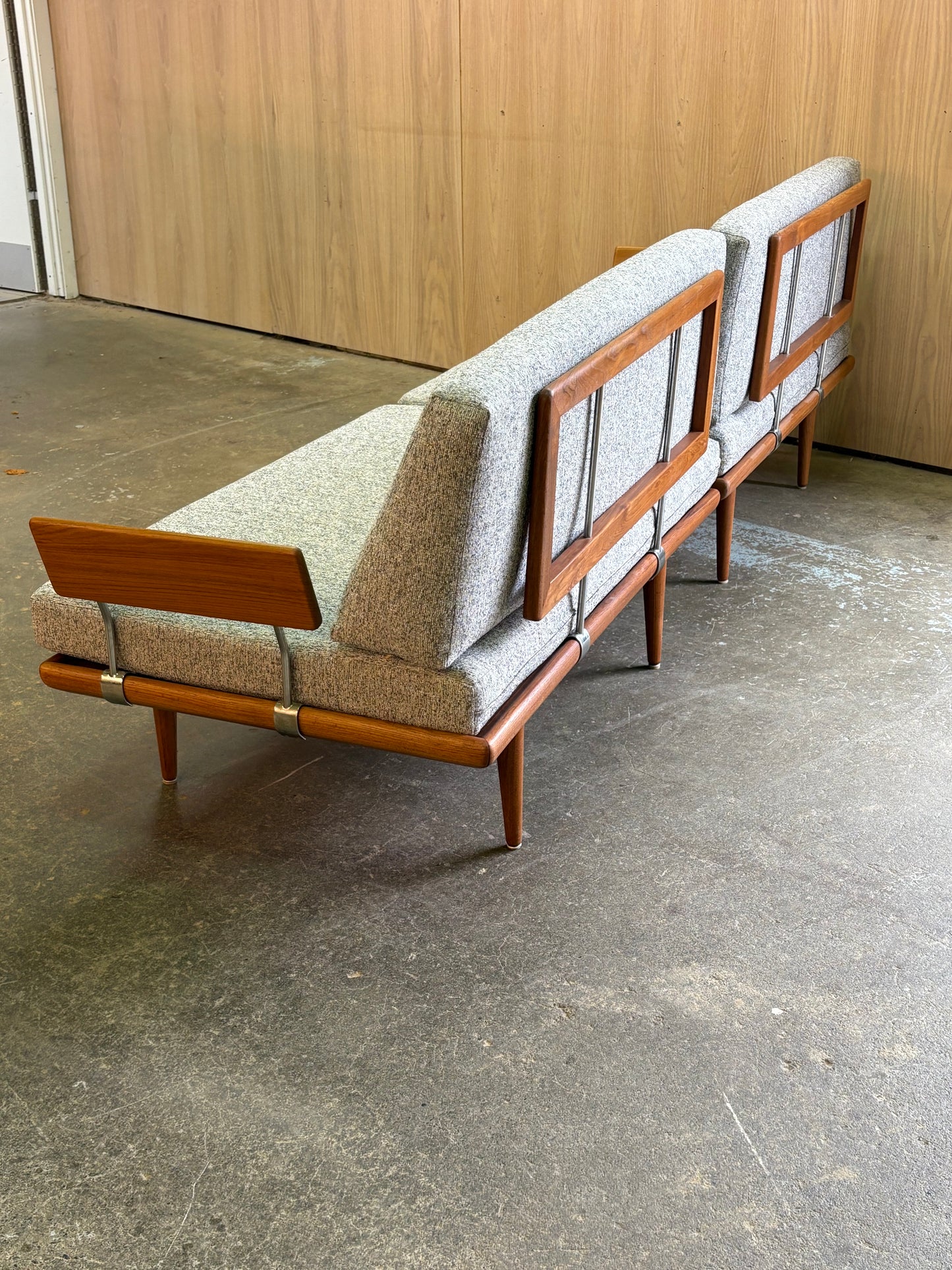 1960s Danish Teak Modular Daybed  Sofa by Peter Hvidt