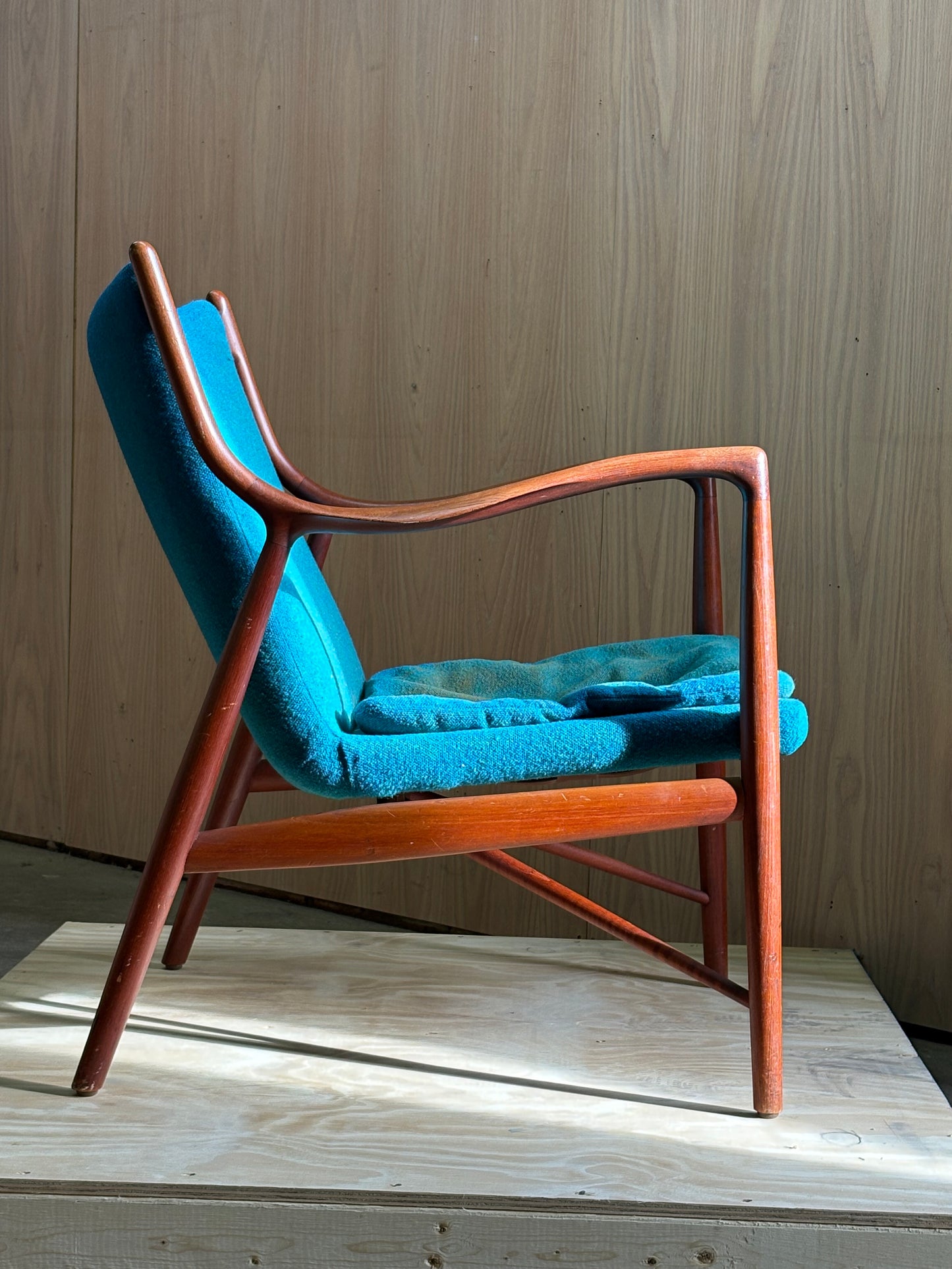 1960s Danish Teak Easy Chair — Model NV45 by Finn Juhl for Niels Vodder