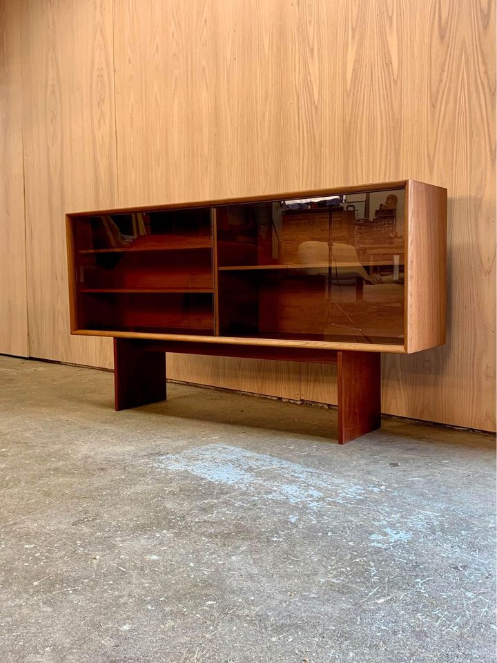 1960s Danish Teak Hutch  Cabinet