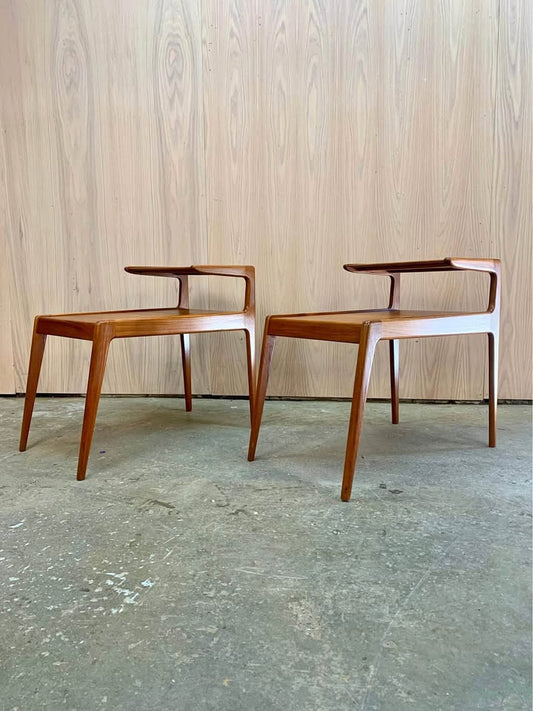 1960s Danish Teak Side  End Tables by Kurt Ostervig