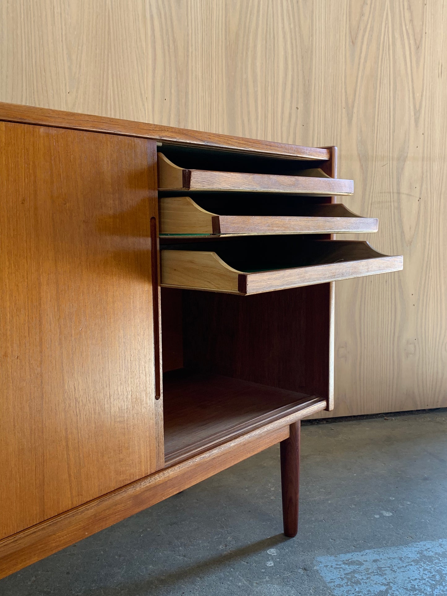 1960s Danish Teak Small Scale Credenza