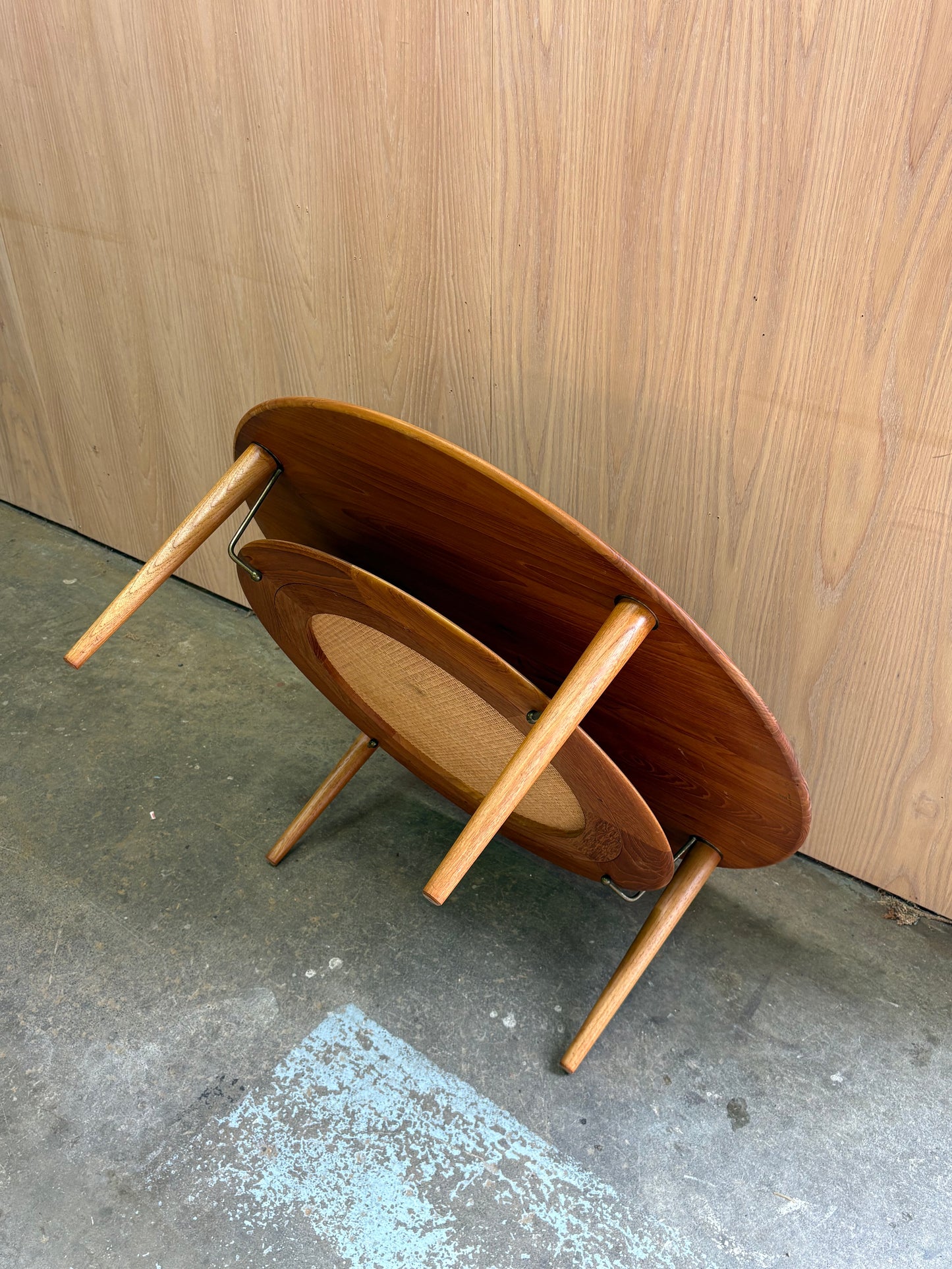 1960s Danish Teak & Rattan Coffee Table by Peter Hvidt for France & Son