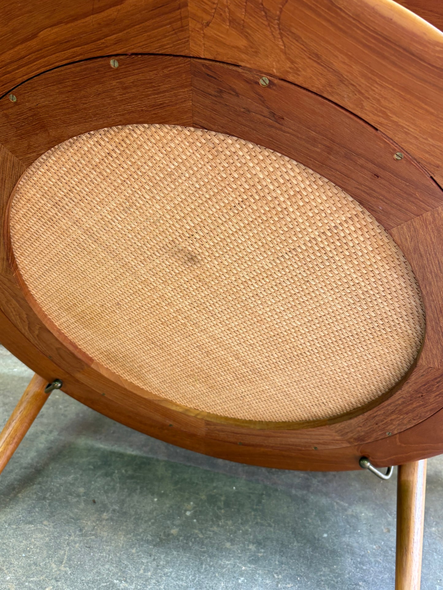 1960s Danish Teak & Rattan Coffee Table by Peter Hvidt for France & Son