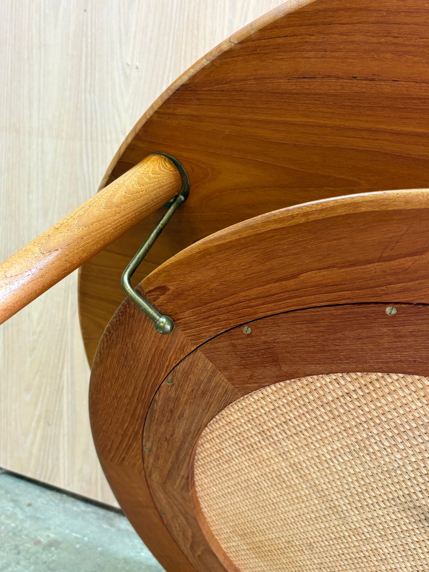 1960s Danish Teak & Rattan Coffee Table by Peter Hvidt for France & Son