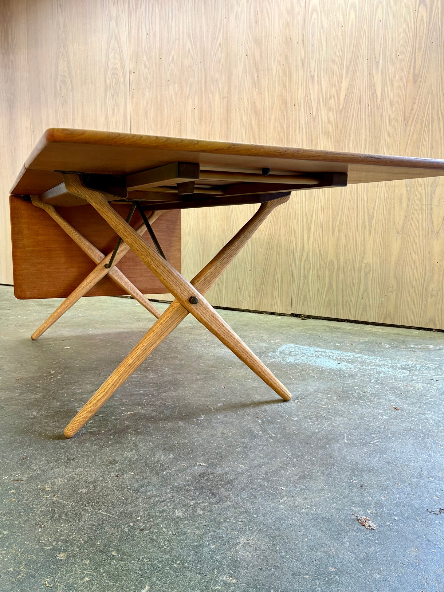 1960s Danish Teak and Oak AT-309 Dining Table by Hans Wegner for Andreas Tuck