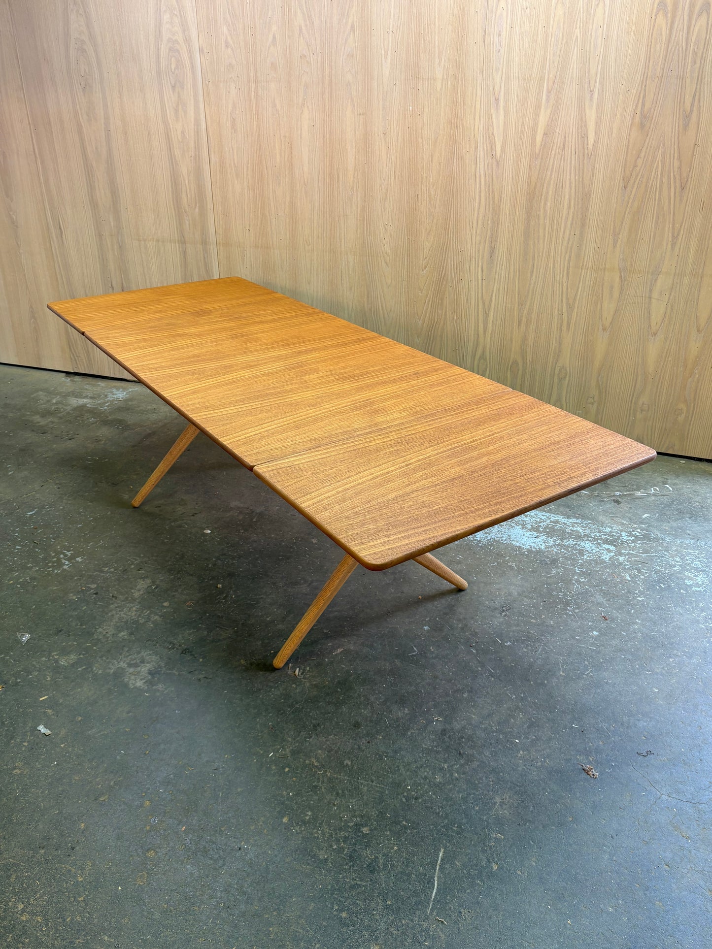 1960s Danish Teak and Oak AT-309 Dining Table by Hans Wegner for Andreas Tuck