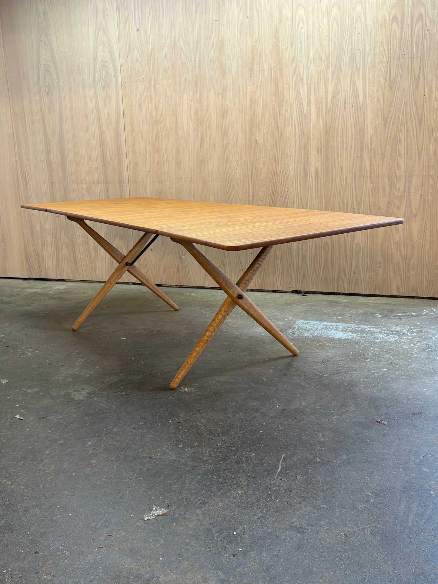 1960s Danish Teak and Oak AT-309 Dining Table by Hans Wegner for Andreas Tuck