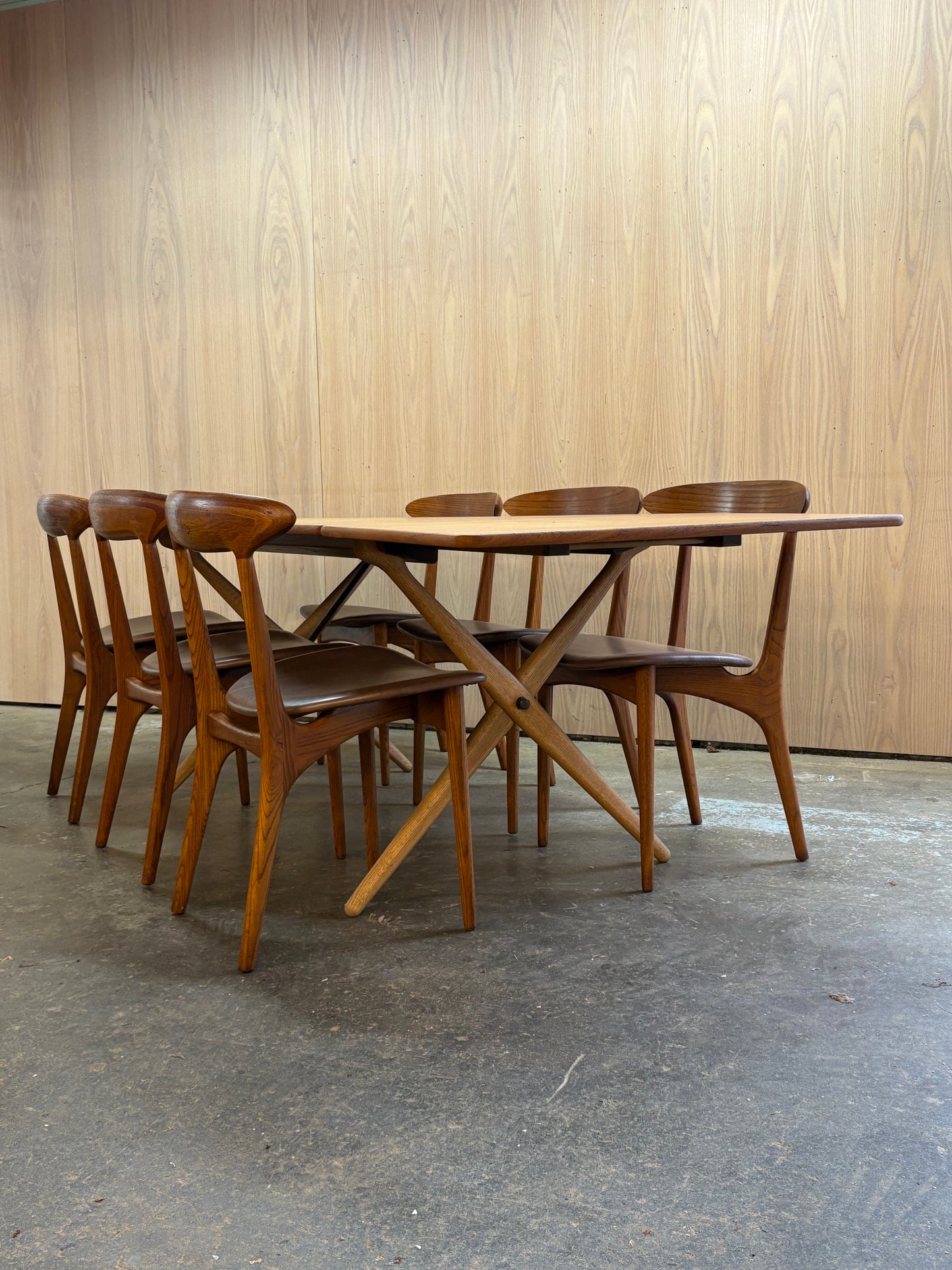 1960s Danish Teak and Oak AT-309 Dining Table by Hans Wegner for Andreas Tuck
