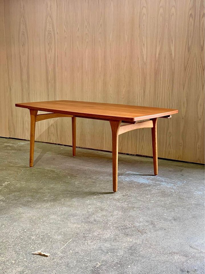 1960s Danish Teak and Oak Dining Table