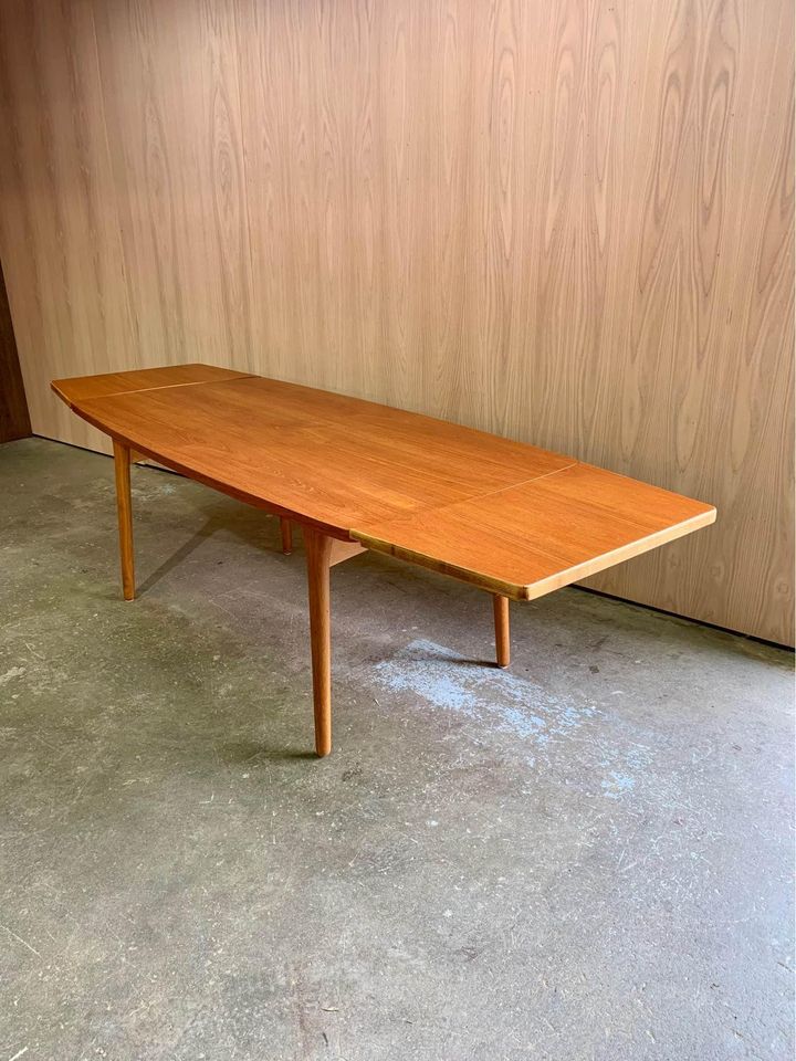 1960s Danish Teak and Oak Dining Table