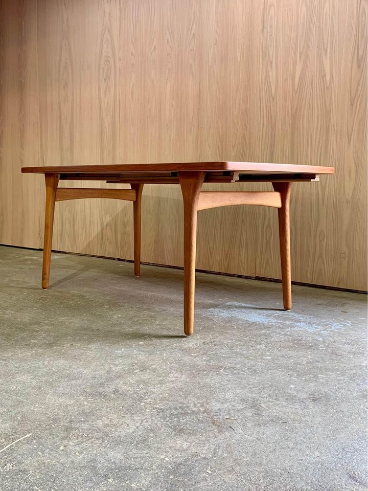 1960s Danish Teak and Oak Dining Table