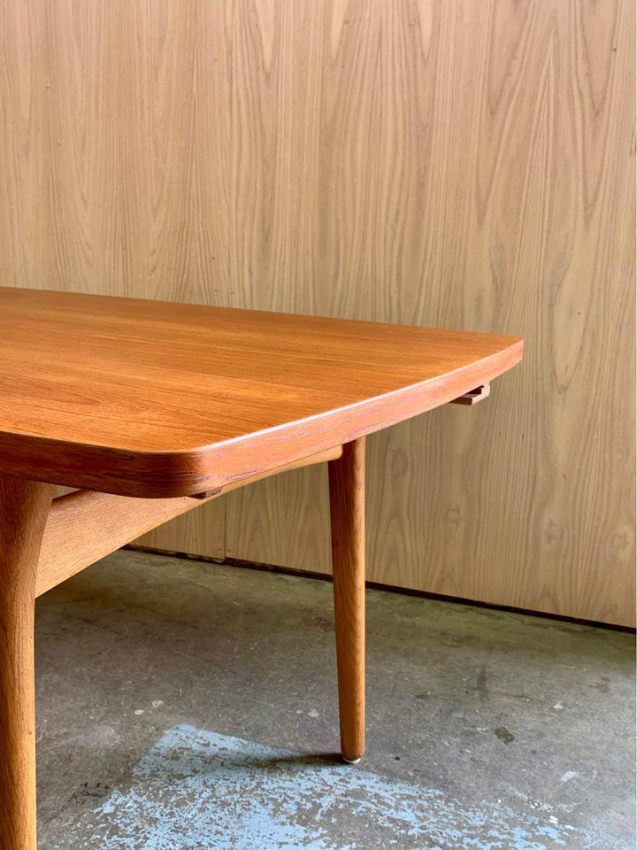 1960s Danish Teak and Oak Dining Table