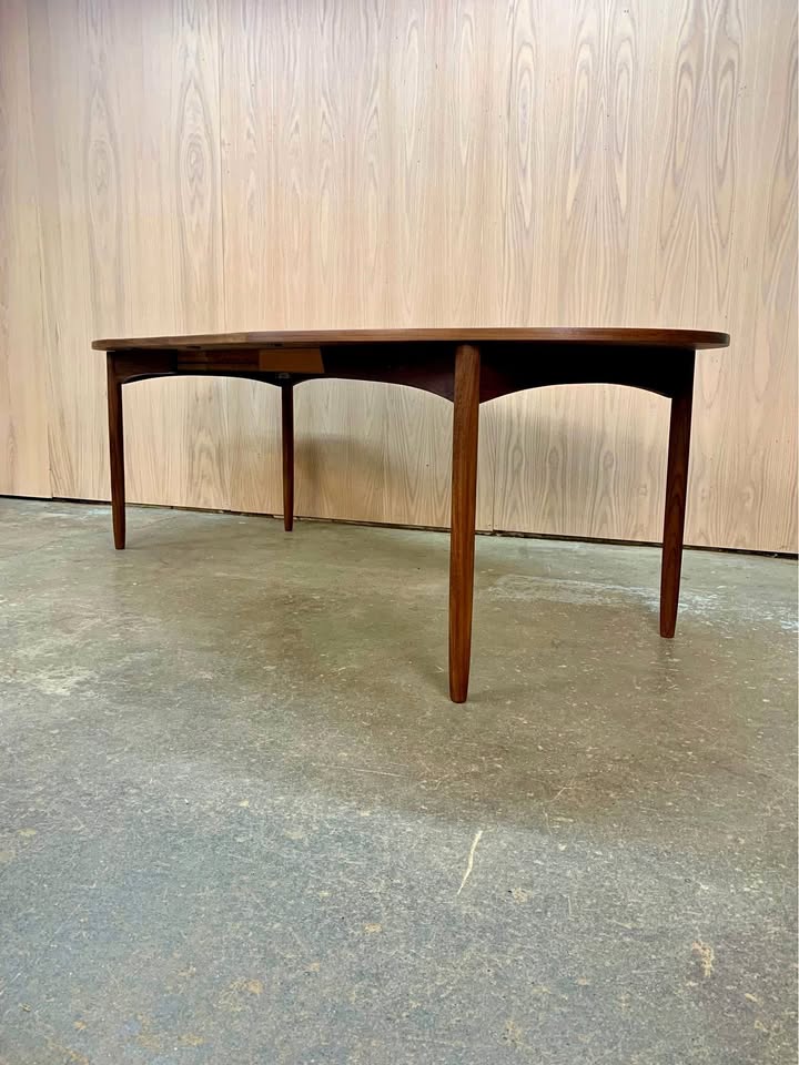 1960s Mid Century Teak Oval Dining Table