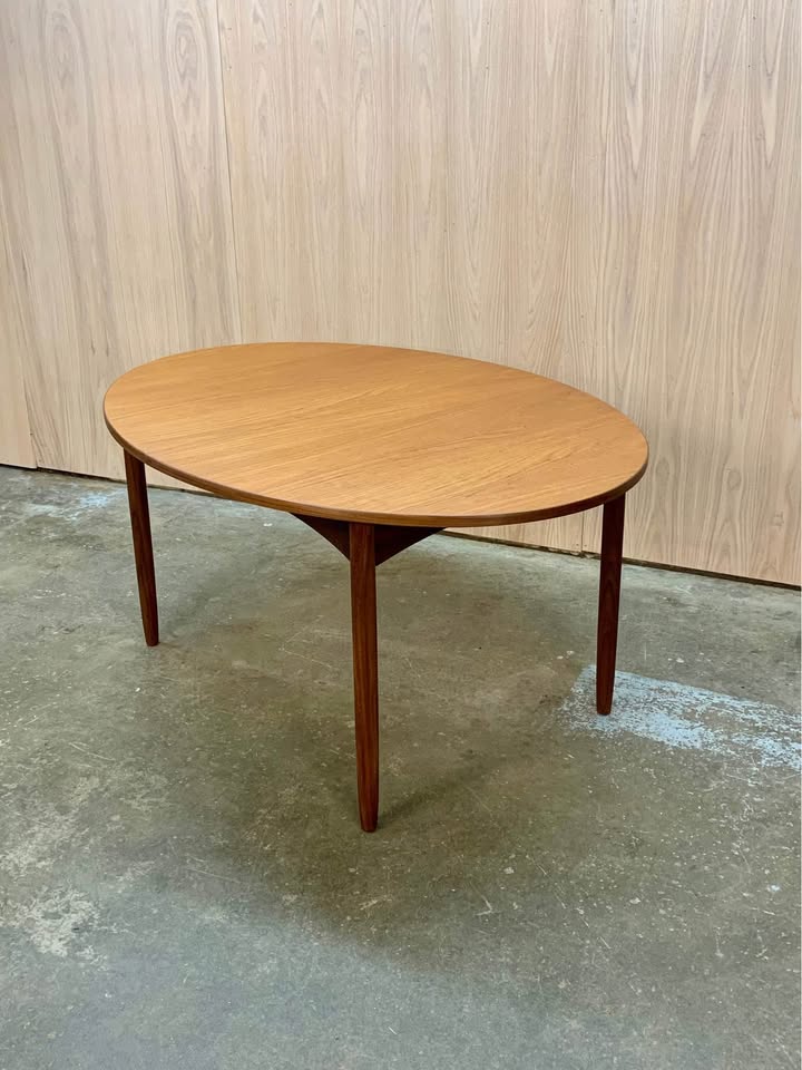 1960s Mid Century Teak Oval Dining Table