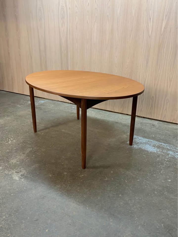 1960s Mid Century Teak Oval Dining Table