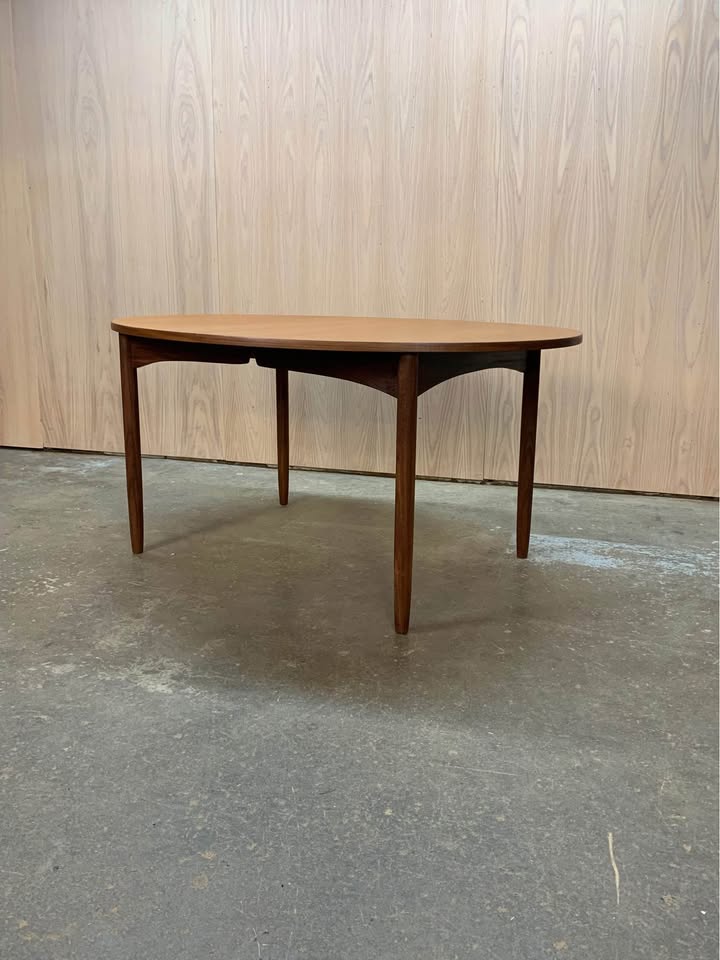 1960s Mid Century Teak Oval Dining Table