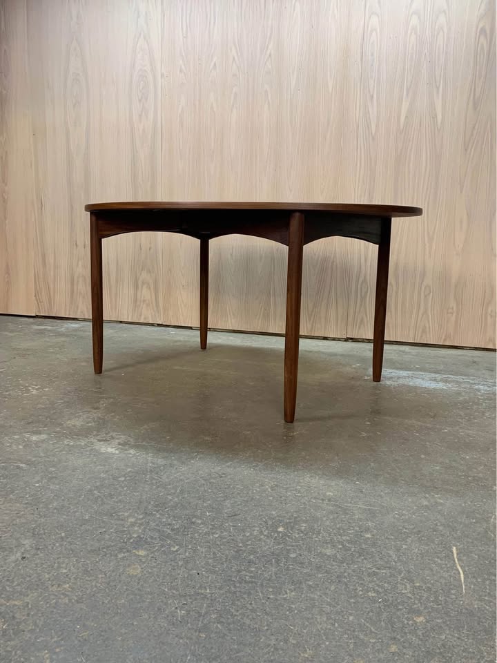 1960s Mid Century Teak Oval Dining Table