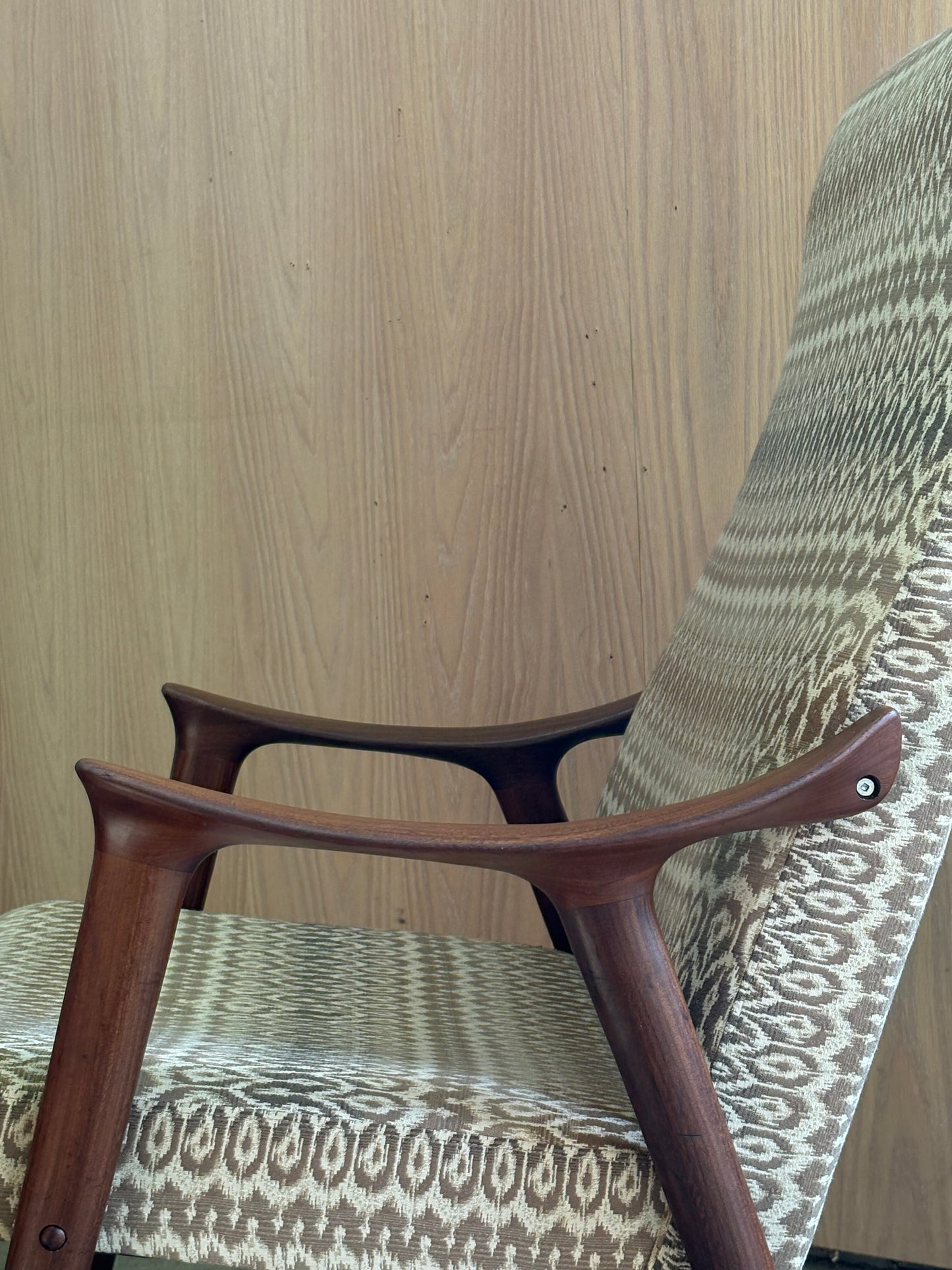 1960s Norwegian High Back Lounge Chair by Rastad & Relling