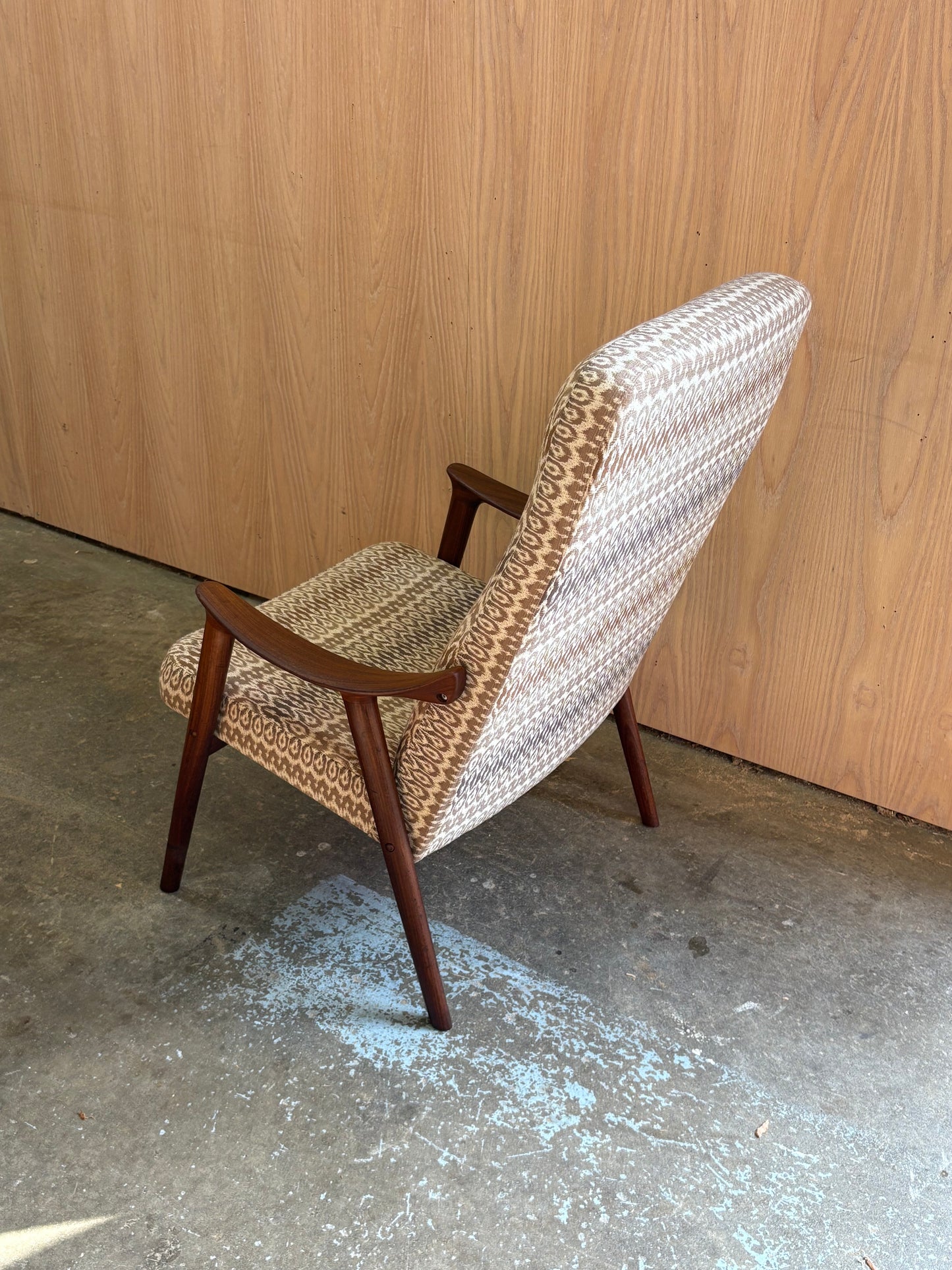 1960s Norwegian High Back Lounge Chair by Rastad & Relling