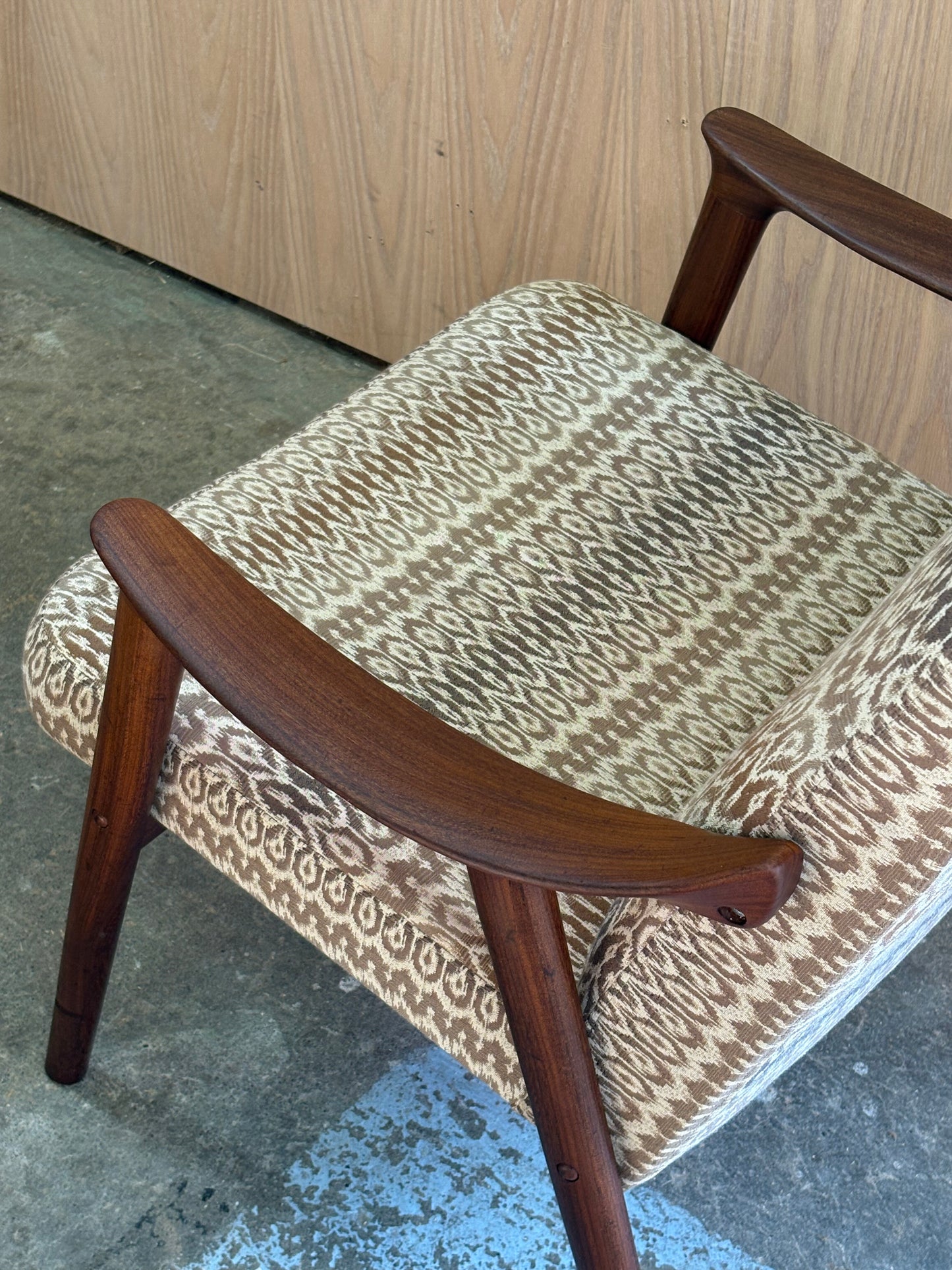 1960s Norwegian High Back Lounge Chair by Rastad & Relling