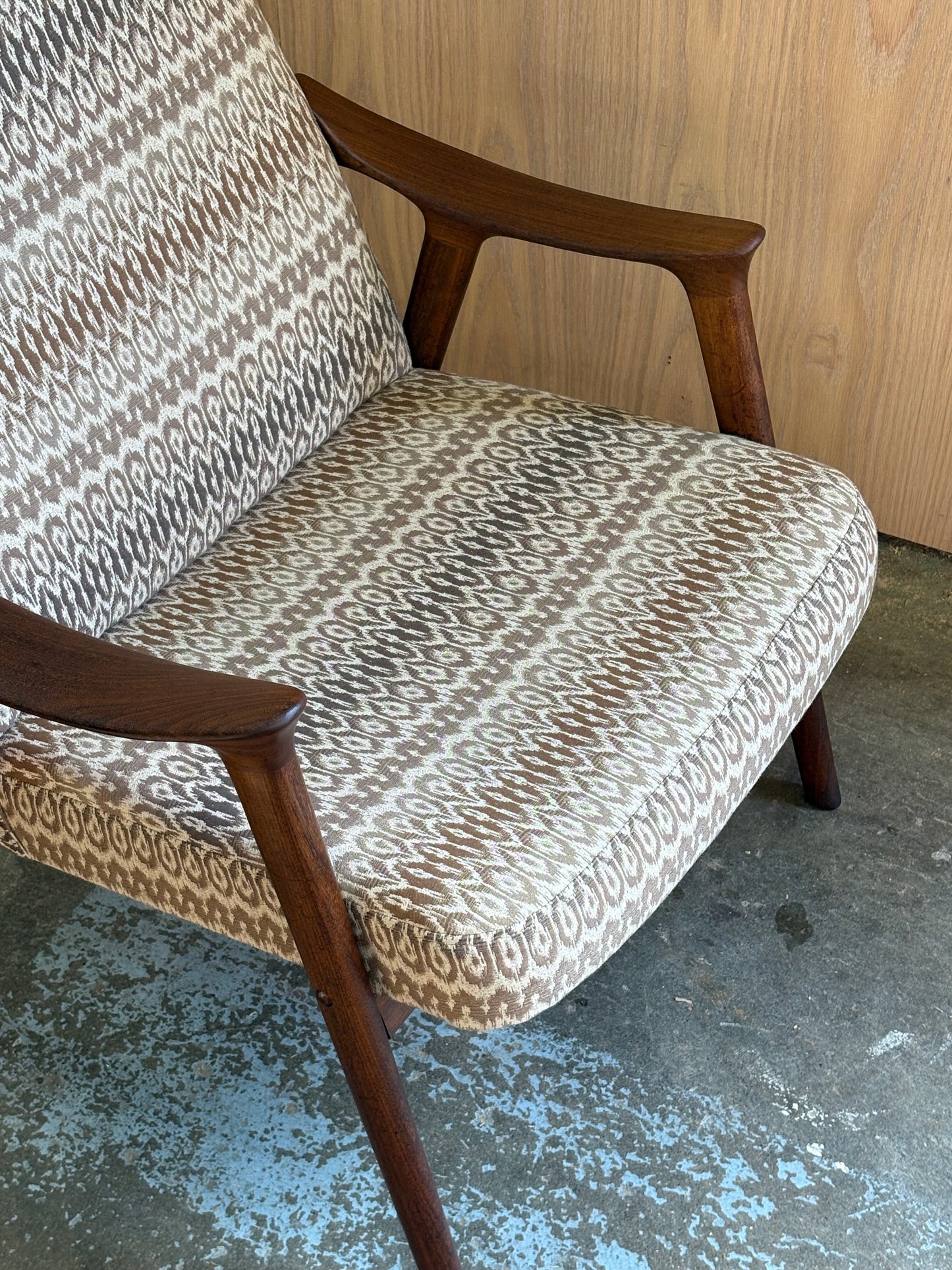 1960s Norwegian High Back Lounge Chair by Rastad & Relling