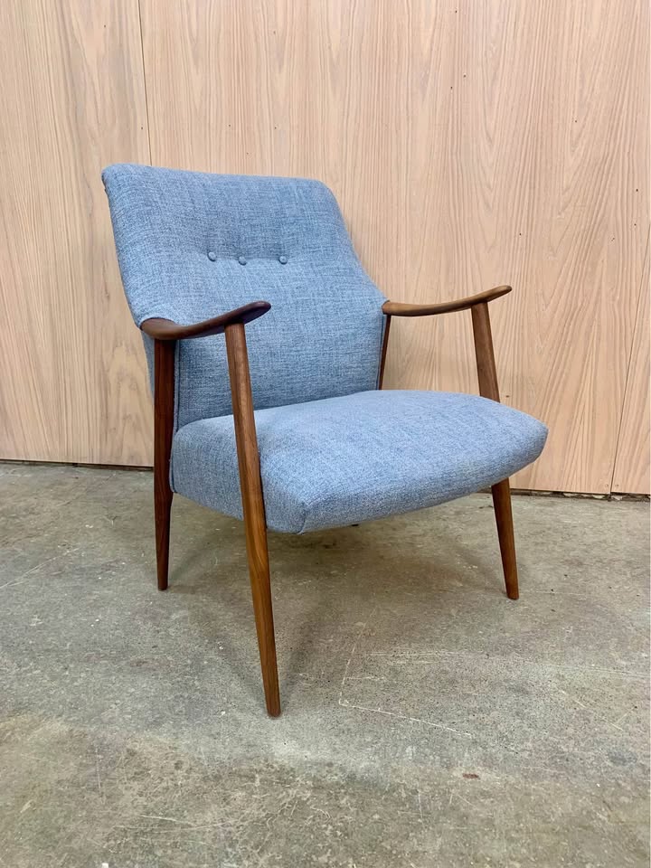 1960s Norwegian Lounge Chair and Ottoman