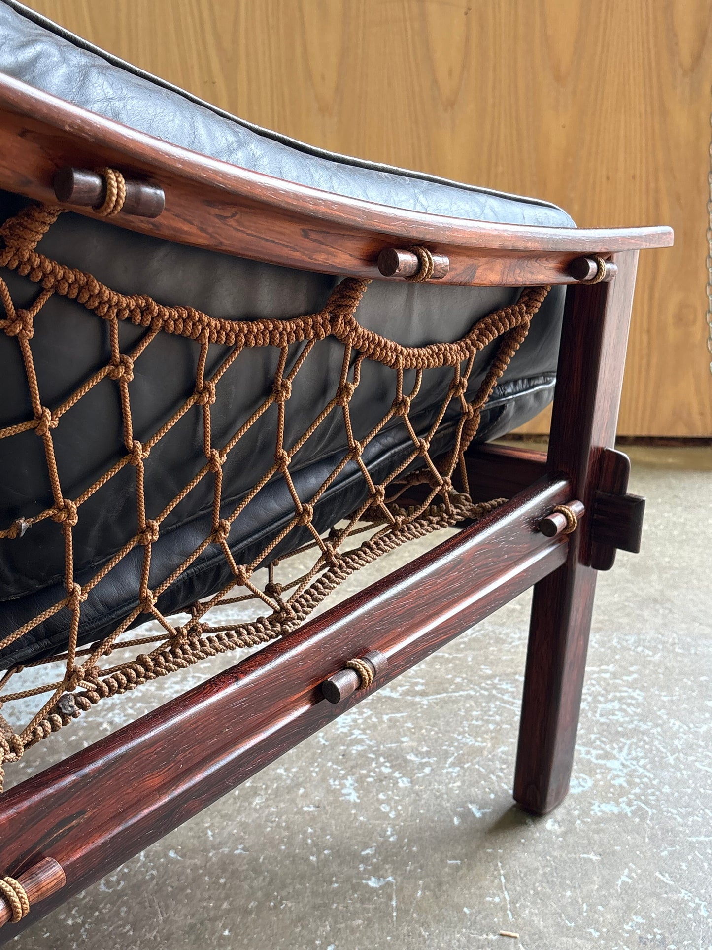 1960s Brazilian Rosewood and Leather Amazonas Sofa by Jean Gillon