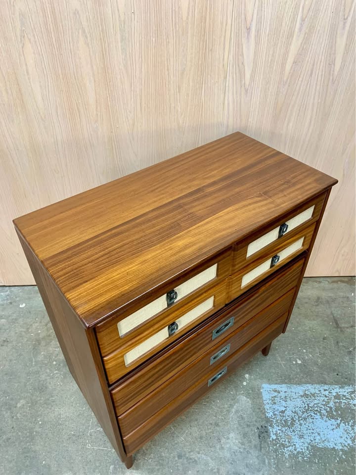 1960s Solid African Teak Dresser by Jan Kuypers