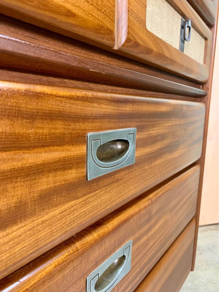 1960s Solid African Teak Dresser by Jan Kuypers