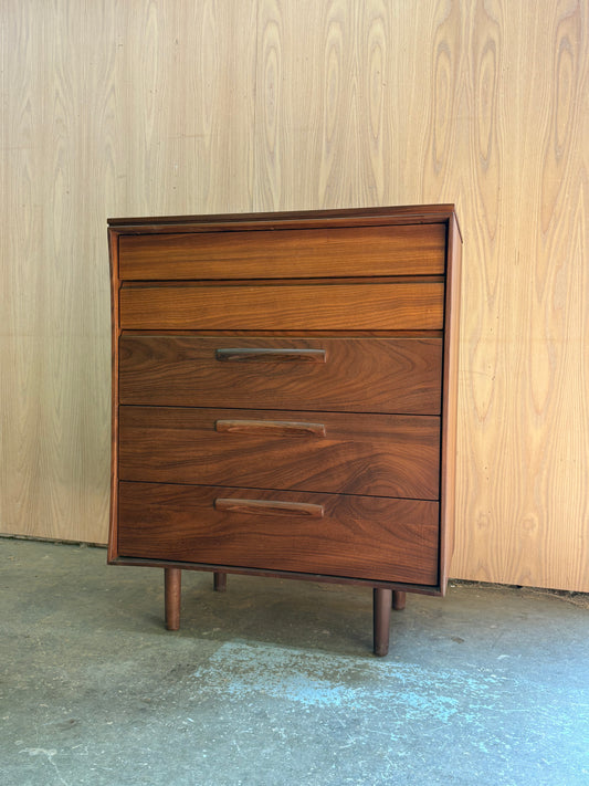 1960s Solid Afromosia Highboy Dresser by Jan Kuypers for Imperial