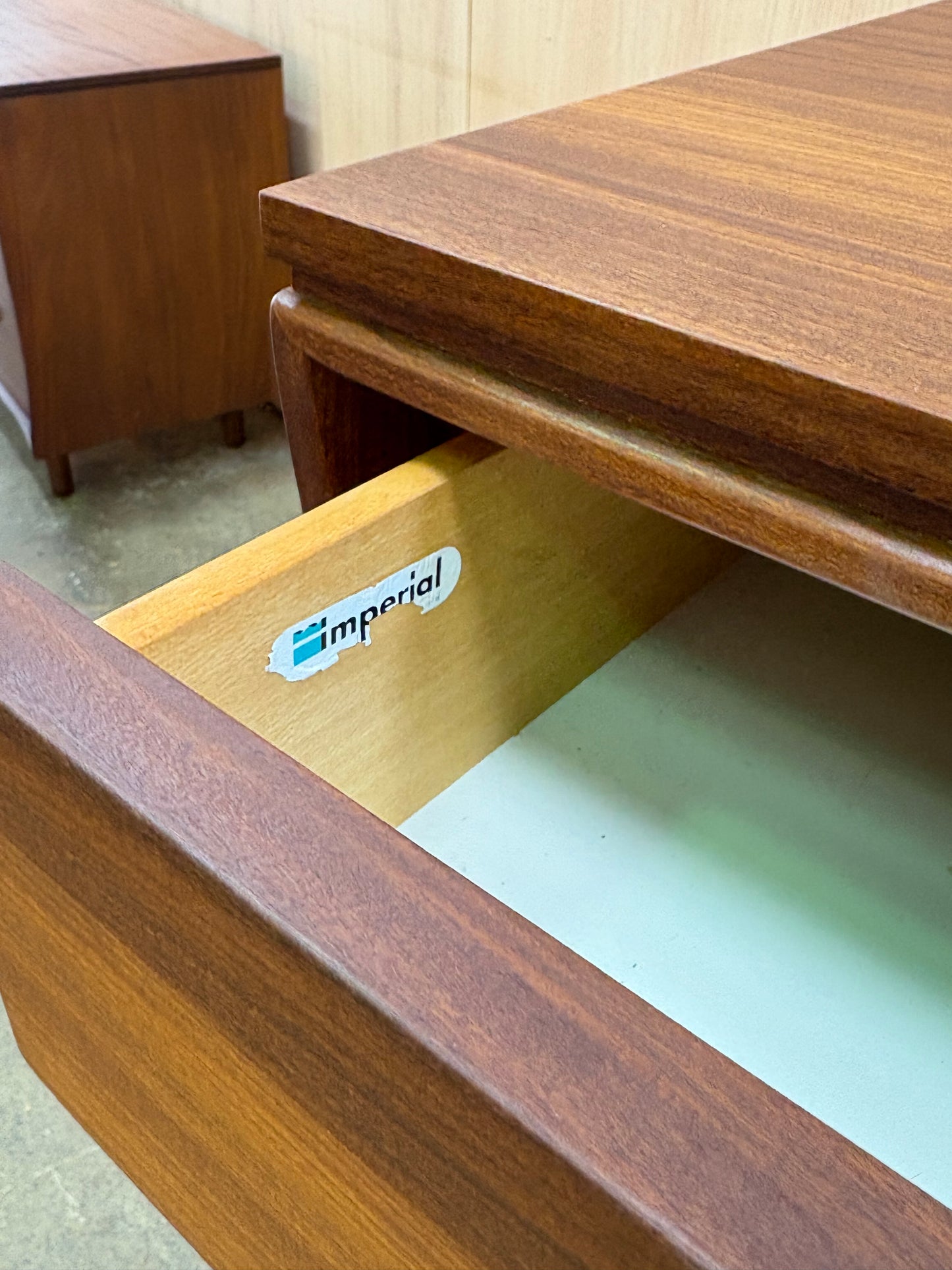 1960s Solid Afromosia Nine-Drawer Dresser by Jan Kuypers for Imperial